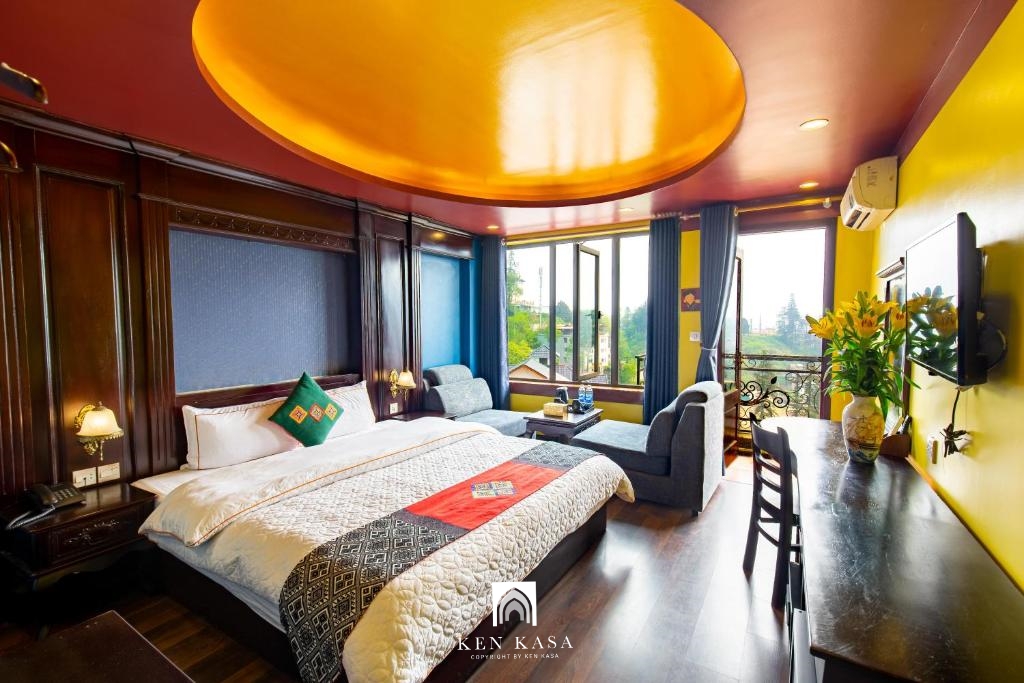 Phòng giường đôi/ 2 giường đơn hướng núi 